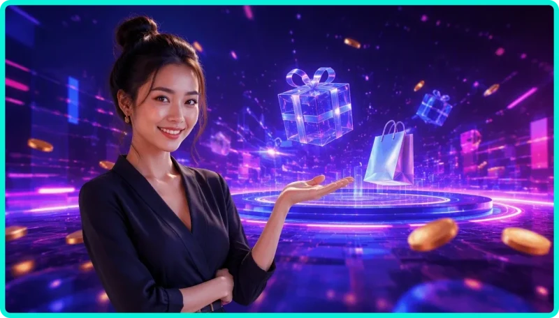 Người dùng khám phá chương trình ưu đãi của premium platform qua điện thoại